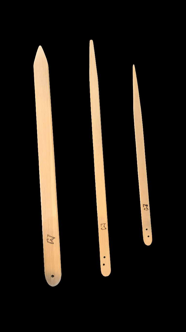 Long Wooden Weaving Needles